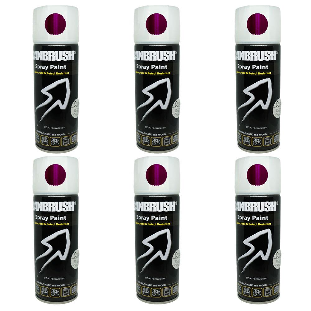 6X Canbrush C019 Candy Purple Spray Paint 400ml