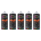 5X Autumn Orange RAL 2001 Satin Spray Paint 400ml