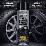 4X Alloy Wheel Black Matt Spray Paint 400ml