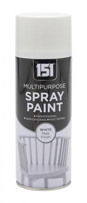 3X 151 White Matt Spray Paint 400ml Spray Paint