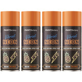 4X Paint Factory Neon Orange Spray Paint 400ml