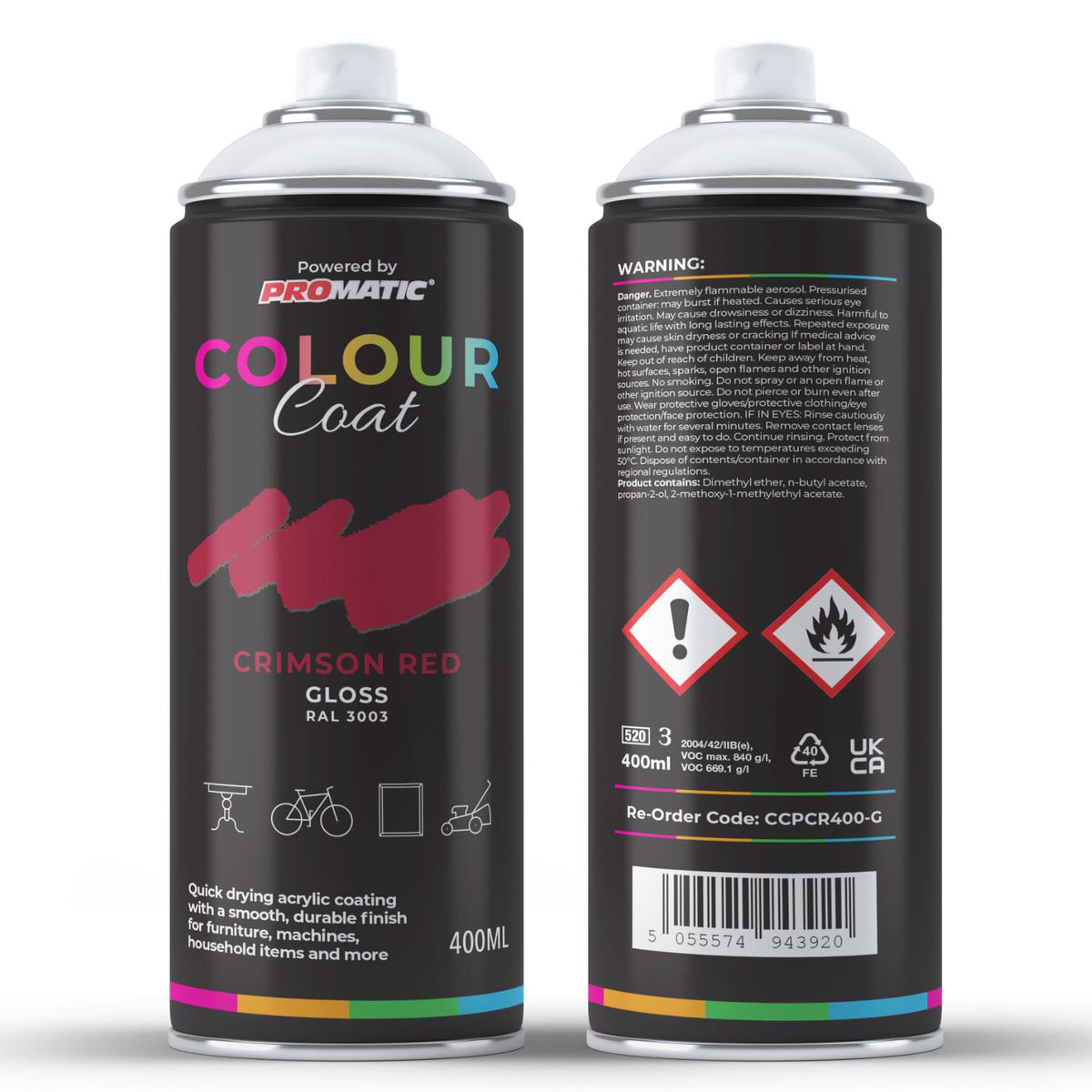 Crimson Red RAL 3003 Gloss Spray Paint 400ml