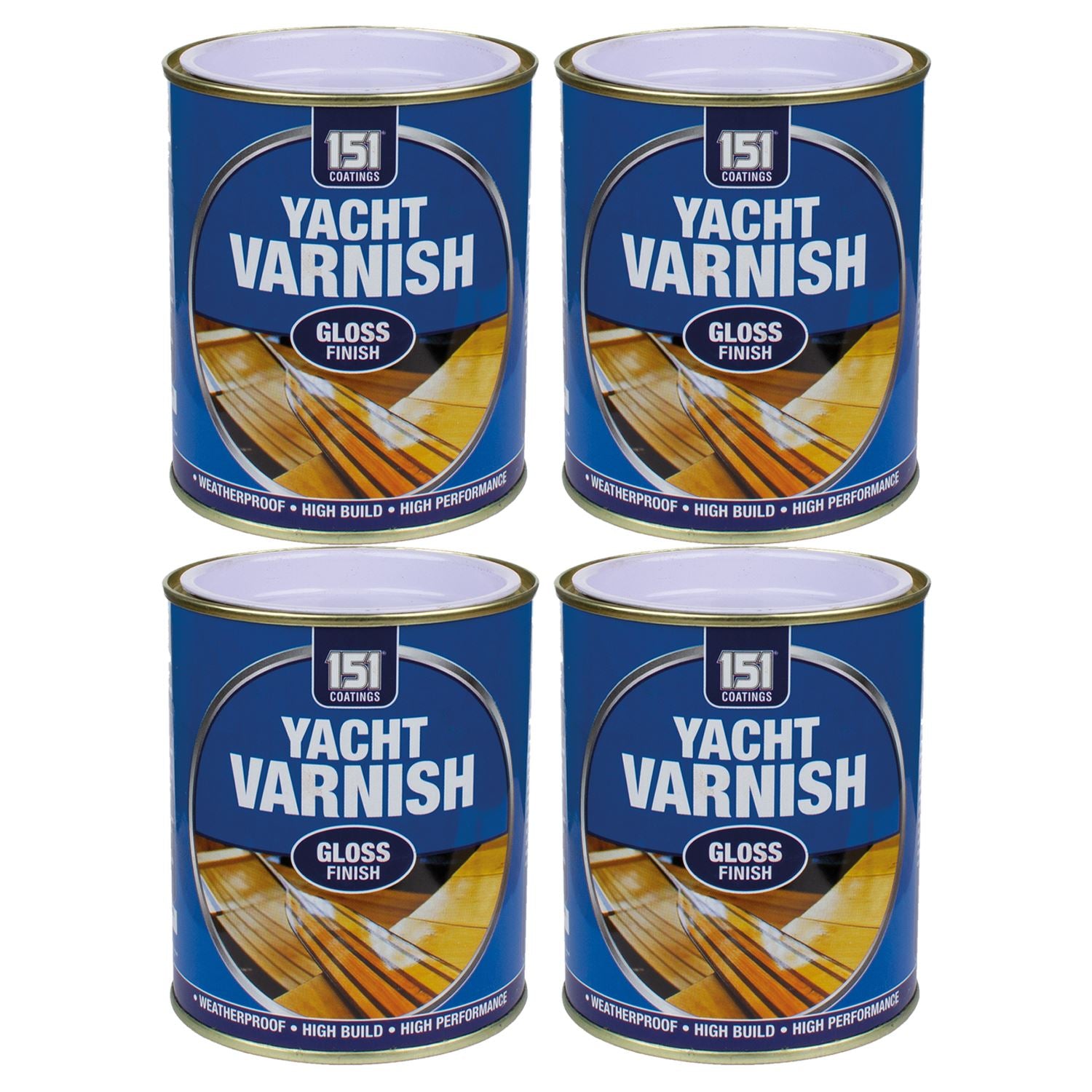 4X Yacht Varnish Gloss Paint 300ml Tin Paint