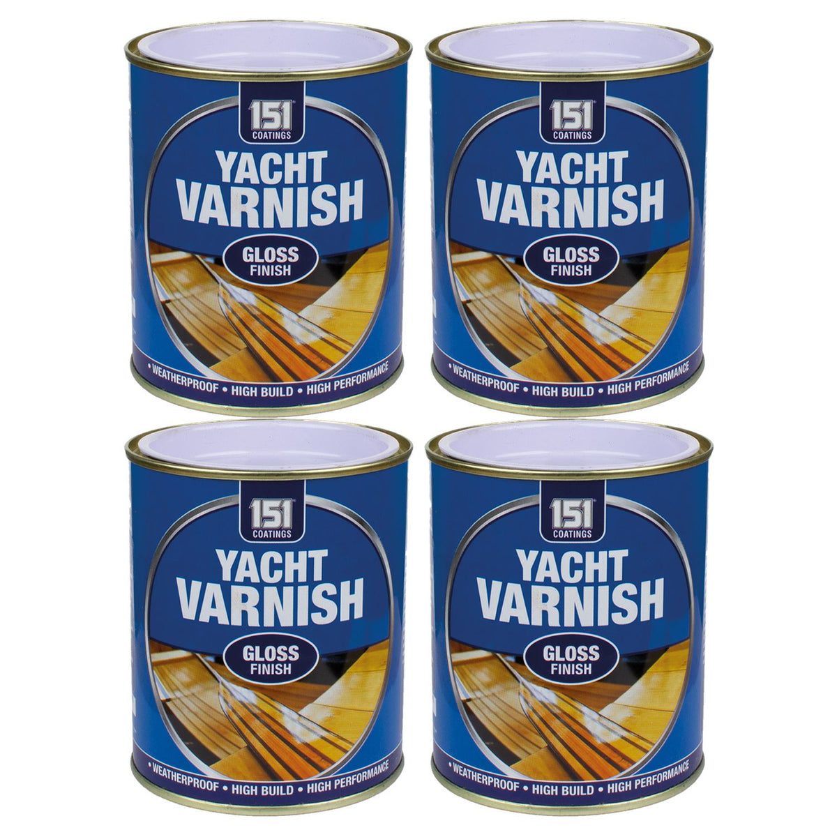 4X Yacht Varnish Gloss Paint 300ml Tin Paint