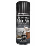 24X - Paint Factory Black Flexible Fabric & Vinyl Spray Paint 200ml