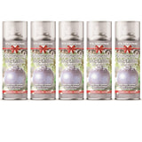 5X - Rapide Christmas Metallic Silver 200ml Spray Paint