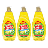 3X Elbow Grease Washing Up Liquid, Lemon Fresh 600ml Power Degreaser