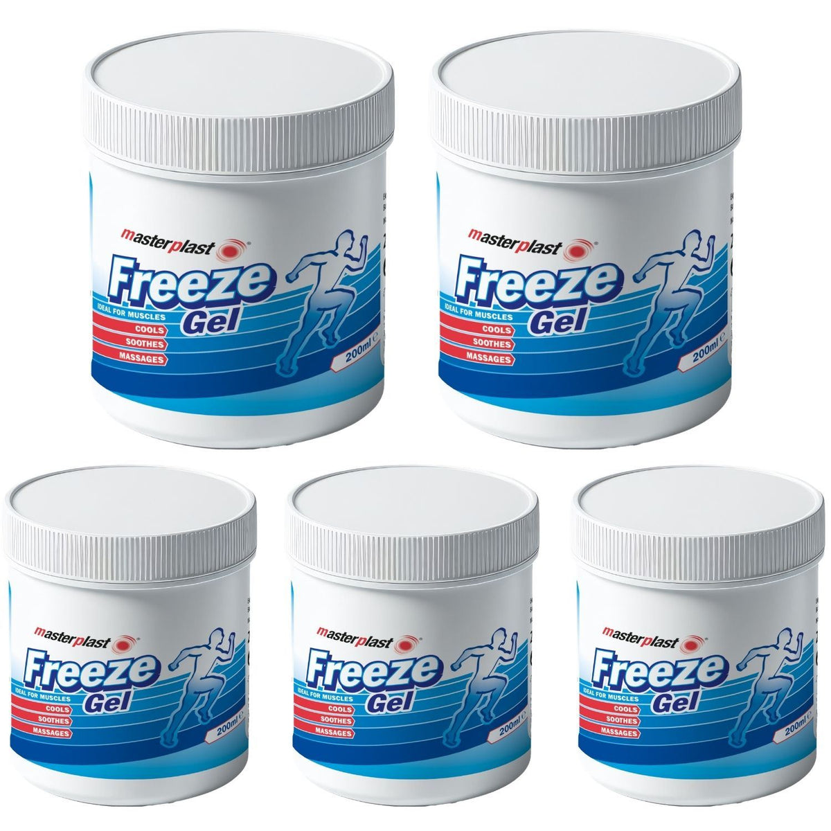 5X - Masterplast Freeze Gel Tub 200ml