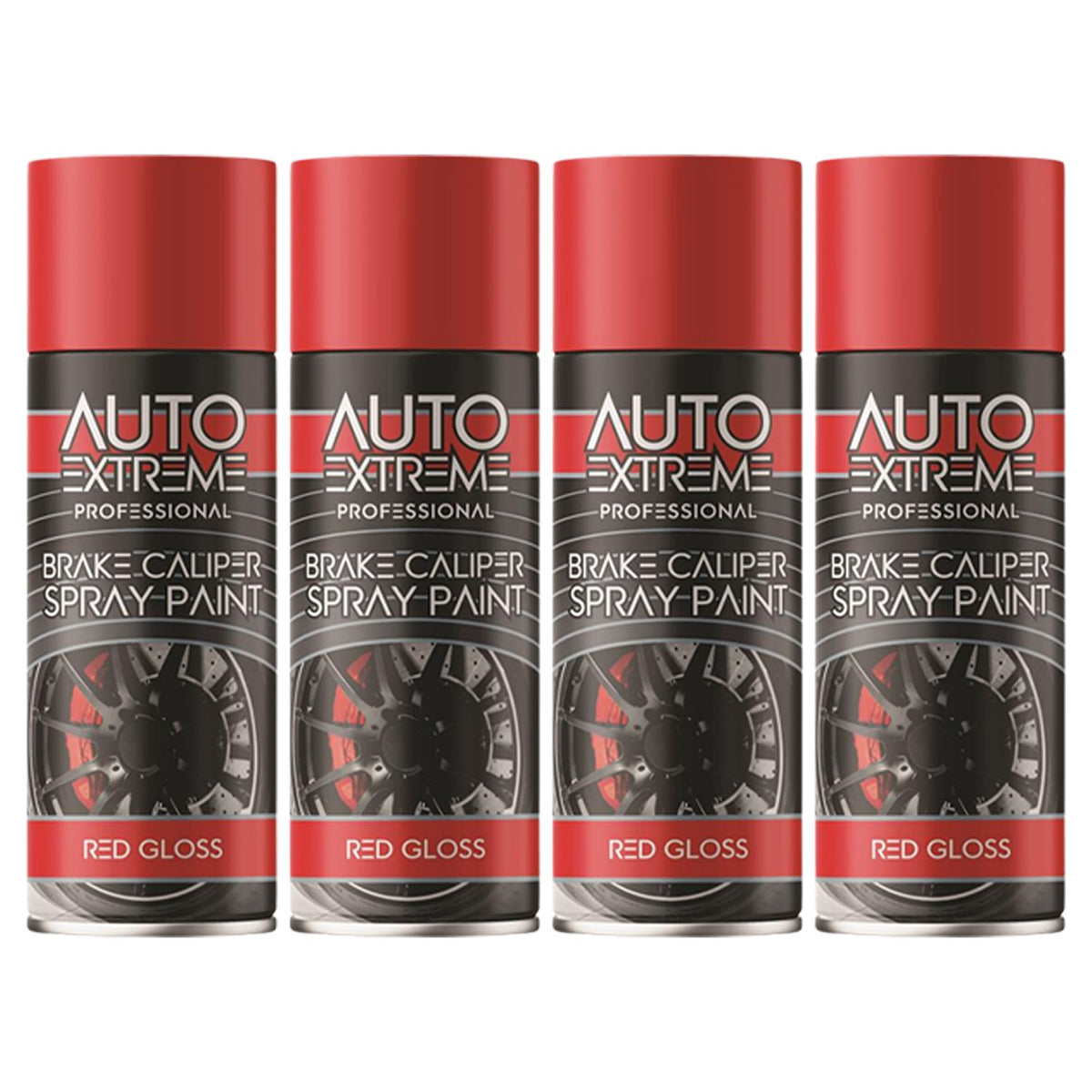 4X - Break Caliper Red Gloss Spray Paint 400ml Spray Paint