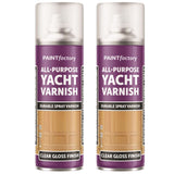 2X Clear Yacht Varnish Spray 250ml