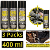 3X Underbody Seal Black Spray 400ml Spray Paint
