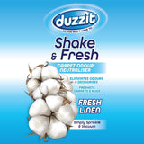 12X Duzzit Shake & Fresh Carpet Odour Neutraliser Fresh Linen 500g