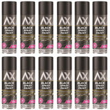 12X Auto Extreme Black Matt Spray Paint 250ml