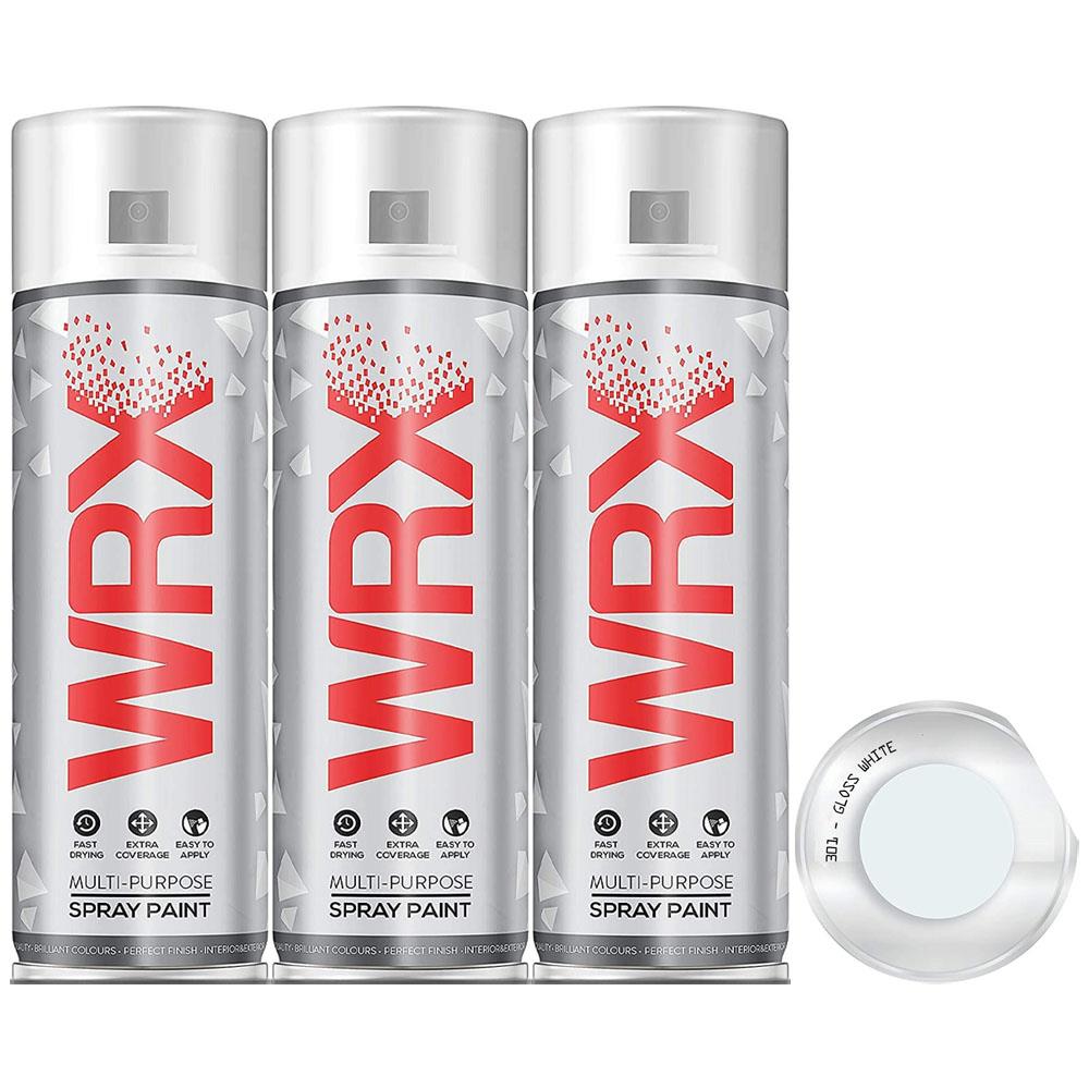 3X WRX Gloss White Spray Paint 400ml Spray Paint