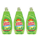3X Elbow Grease Washing Up Liquid, Apple Fresh 600ml Power Degreaser