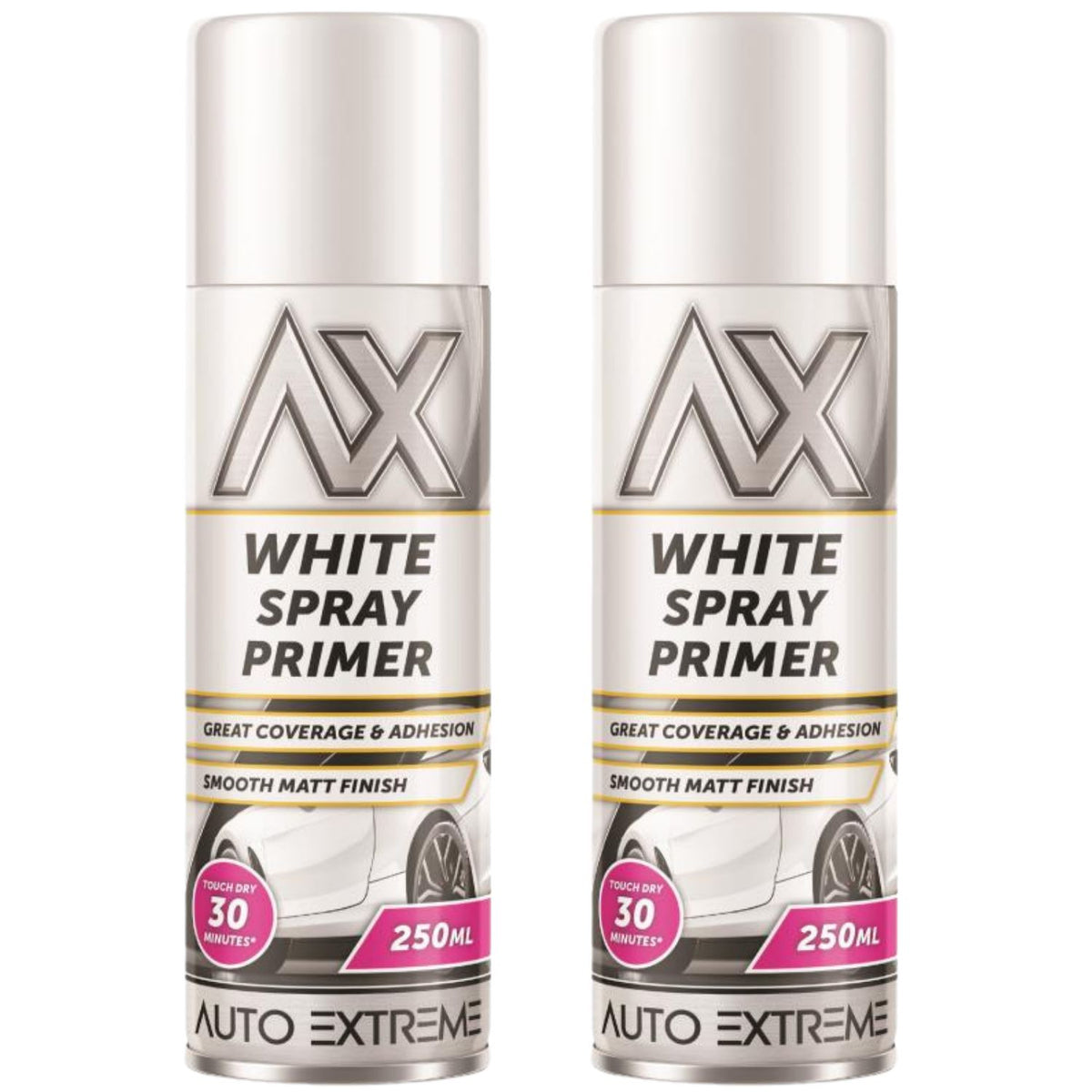 2X Auto Extreme White Primer Paint 250ml