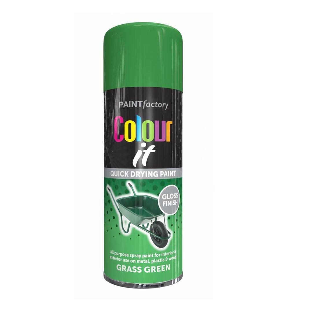 24X - Paint Factory Grass Green Gloss Spray Paint 250ml