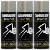 3X Canbrush C803 Silver Spray Paint 400ml