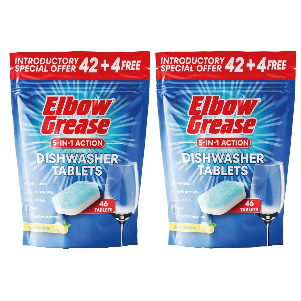 2X - Elbow Grease Dishwasher Tablets 46Pk