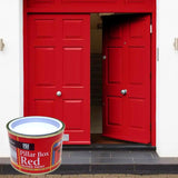 Pillar Box Red Paint Tin 180ml With 1" Paint Brush