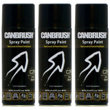 3X Canbrush C29 Flat Black Spray Paint 400ml