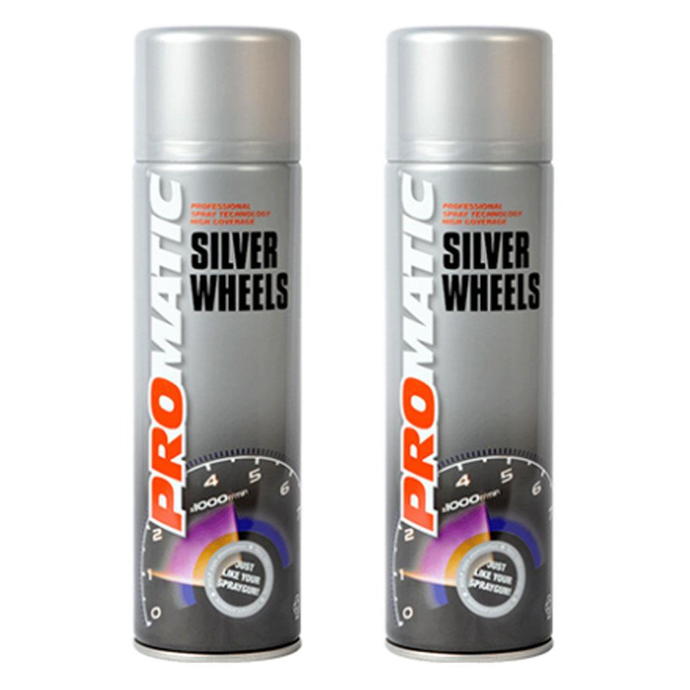 2X Promatic Steel Wheels Spray Paint 500ml Spray Paint