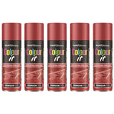 5X Paint Factory Crimson Red Gloss Spray Paint 250ml