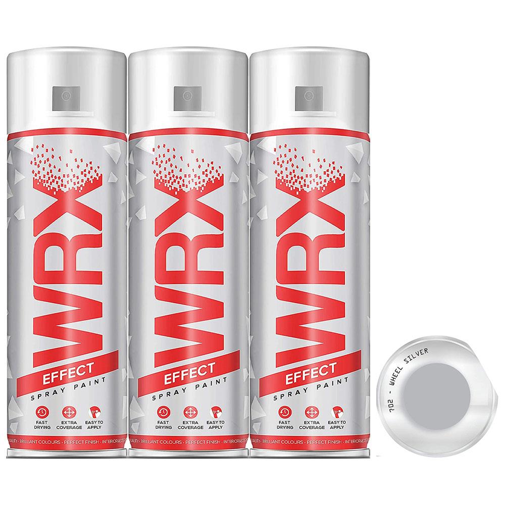 3X WRX Wheel Silver Spray Paint 400ml Spray Paint