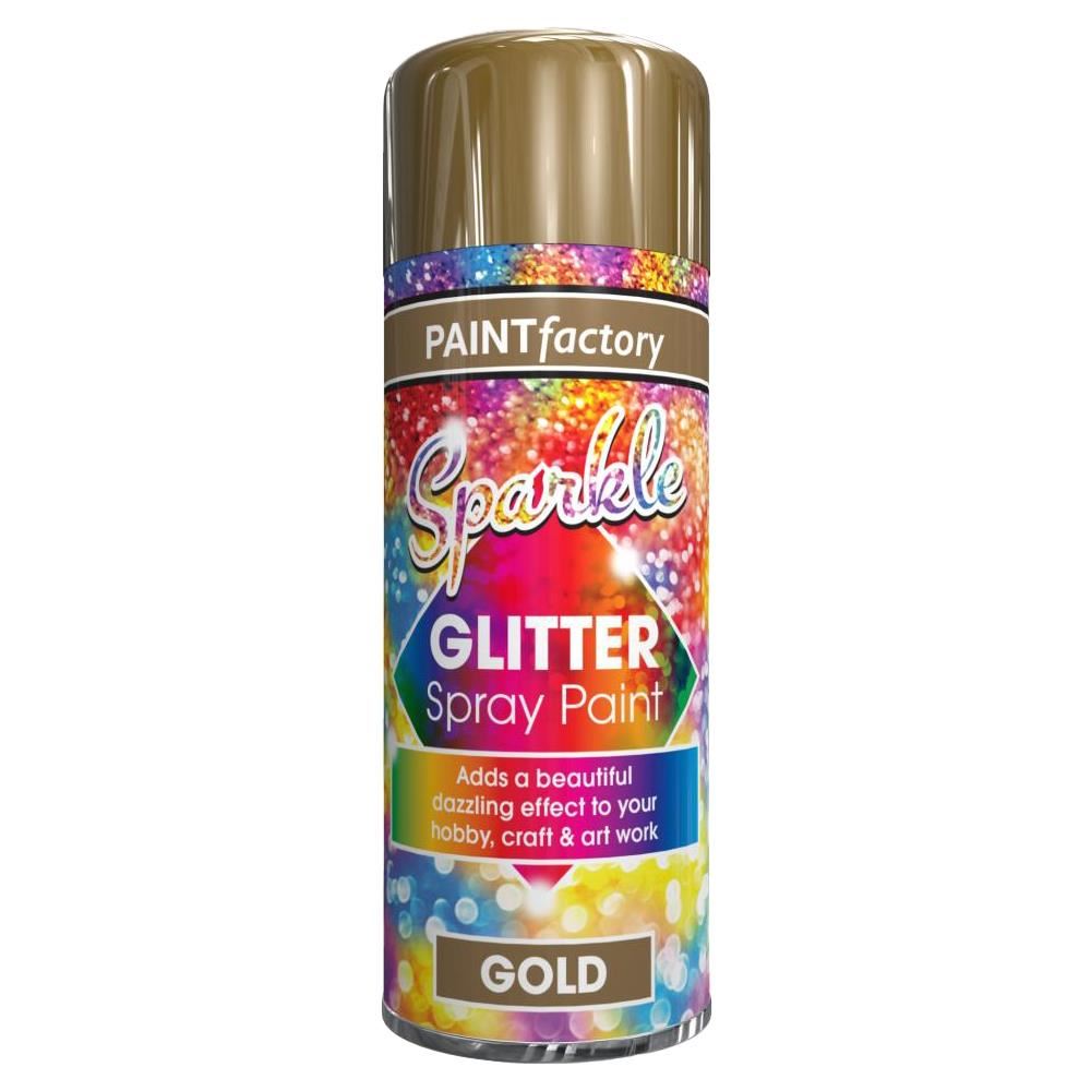 24X - Paint Factory Gold Glitter Spray Paint 200ml
