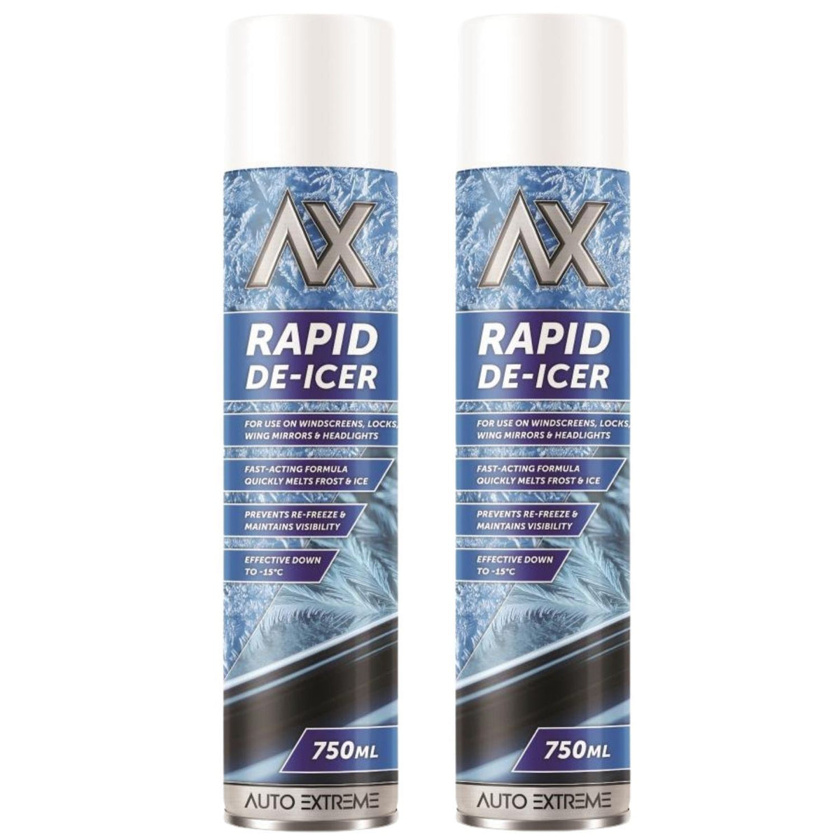2X - Auto Extreme Fridge Freezer De-Icer Spray 750ml