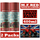 2X - Tractor Spray Paint Massey Ferguson Red 400ml Spray Paint