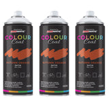 3X Autumn Orange RAL 2001 Satin Spray Paint 400ml