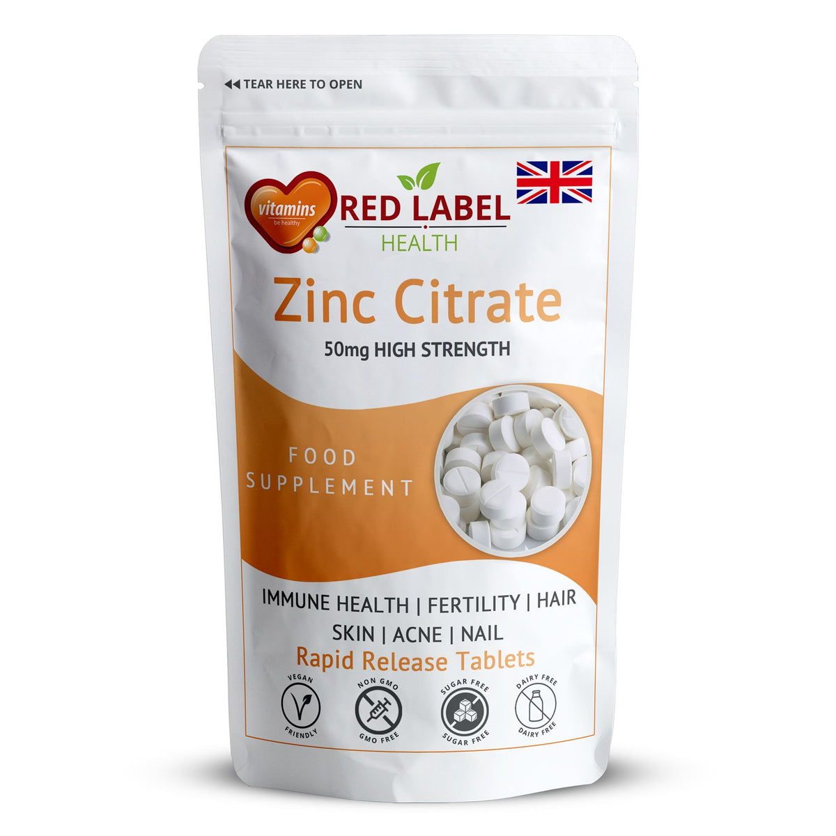 Zinc Citrate 50mg - 90 Tablets Zinc