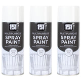 3X 151 White Matt Spray Paint 400ml Spray Paint