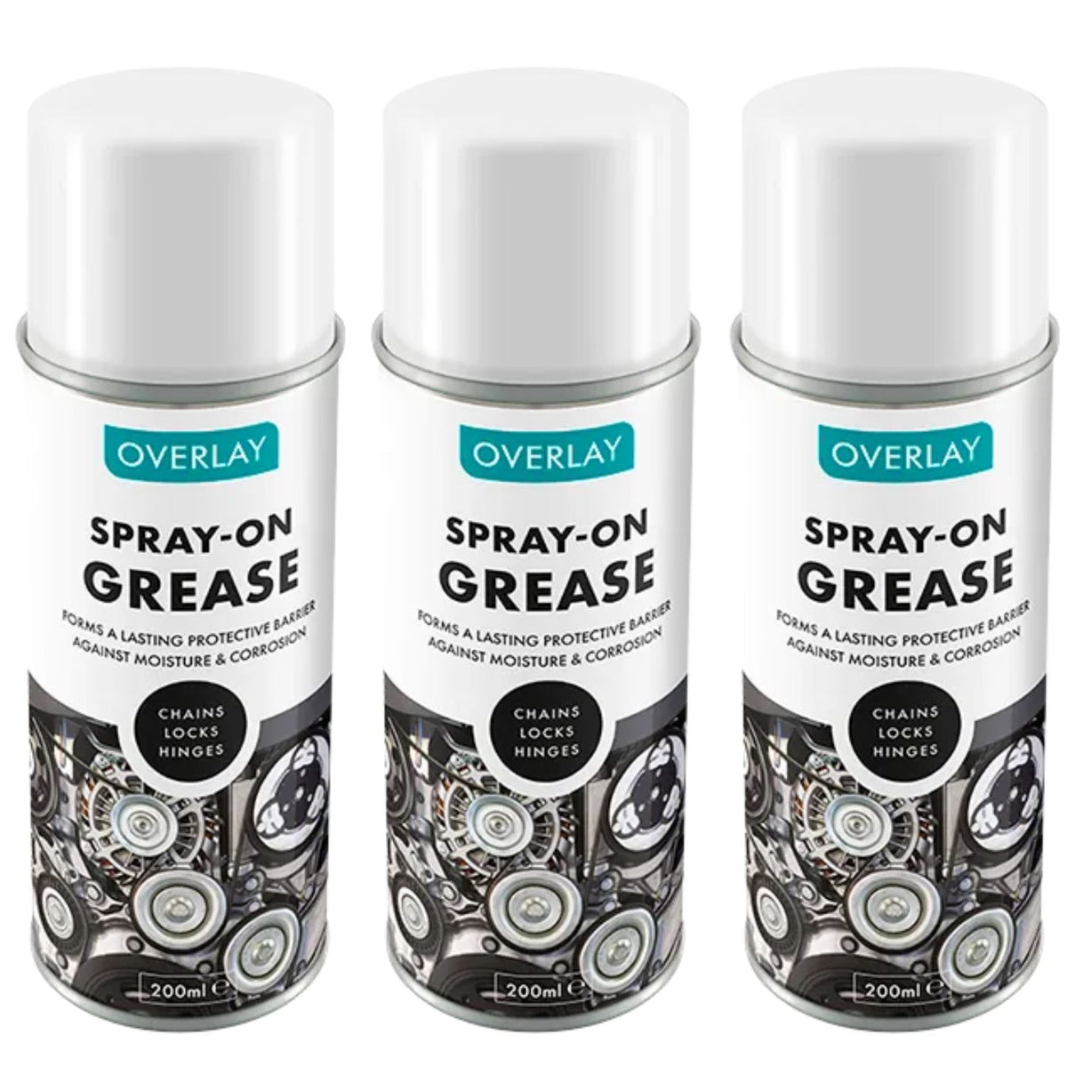 3X Overlay Clear Grease Professional Spray Lubricant 200ml