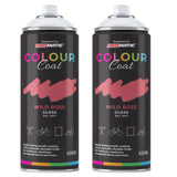 2X Wild Rose RAL 3017 Gloss Spray Paint 400ml