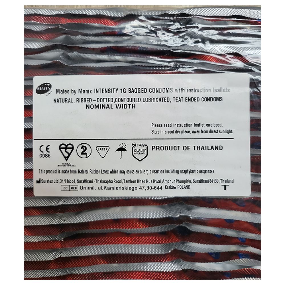 48X Mates Condoms Ribs And Studs By Manix Male Condom