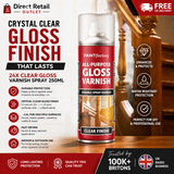 24X - Paint Factory Clear Gloss Varnish Spray 250ml