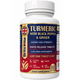 Brits Vita Turmeric Tablets with Ginger & Black Pepper 365 Tablets Vegan UK Made