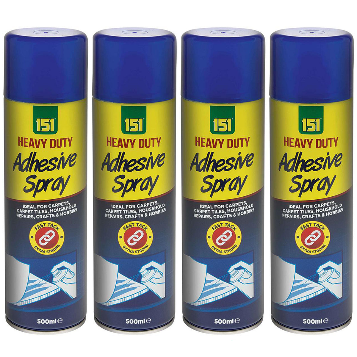 4X Multipurpose Adhesive Glue Spray 500ml Spray Paint