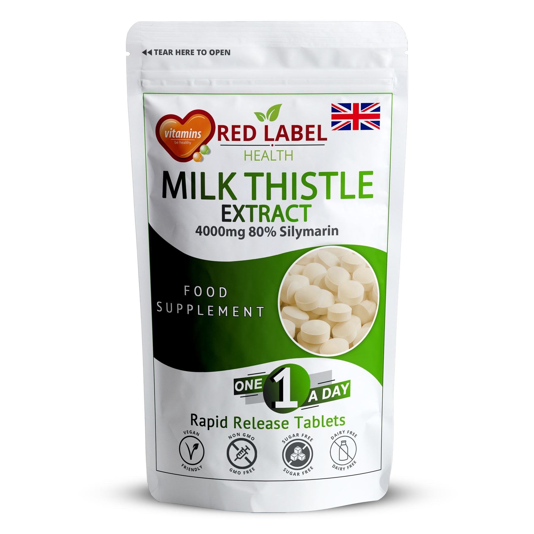Milk Thistle Extract 4000mg - 300 Tablets Milk Thistle