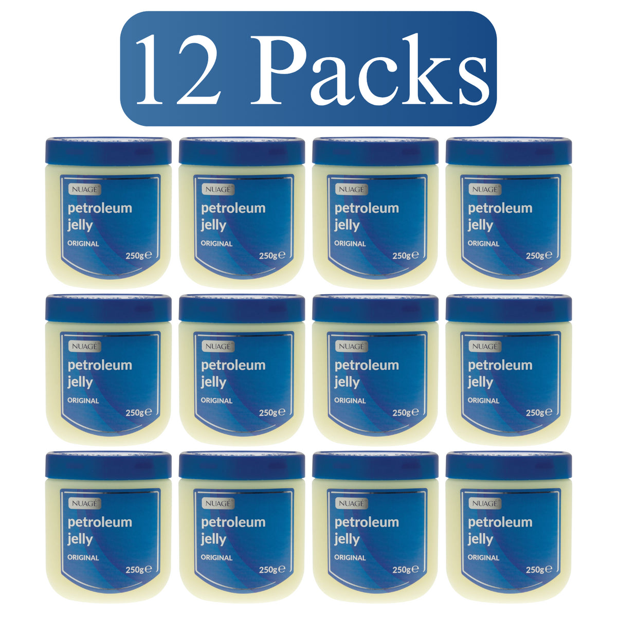12X Nuage Original Petroleum Jelly Pot Dry Skin Protection Burns Chapping 250g