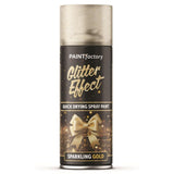 1X - Paint Factory Gold Glitter Effect Spray Paint 400ml