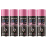 5X Paint Factory Fluorescent Neon Pink Spray Paint 200ml