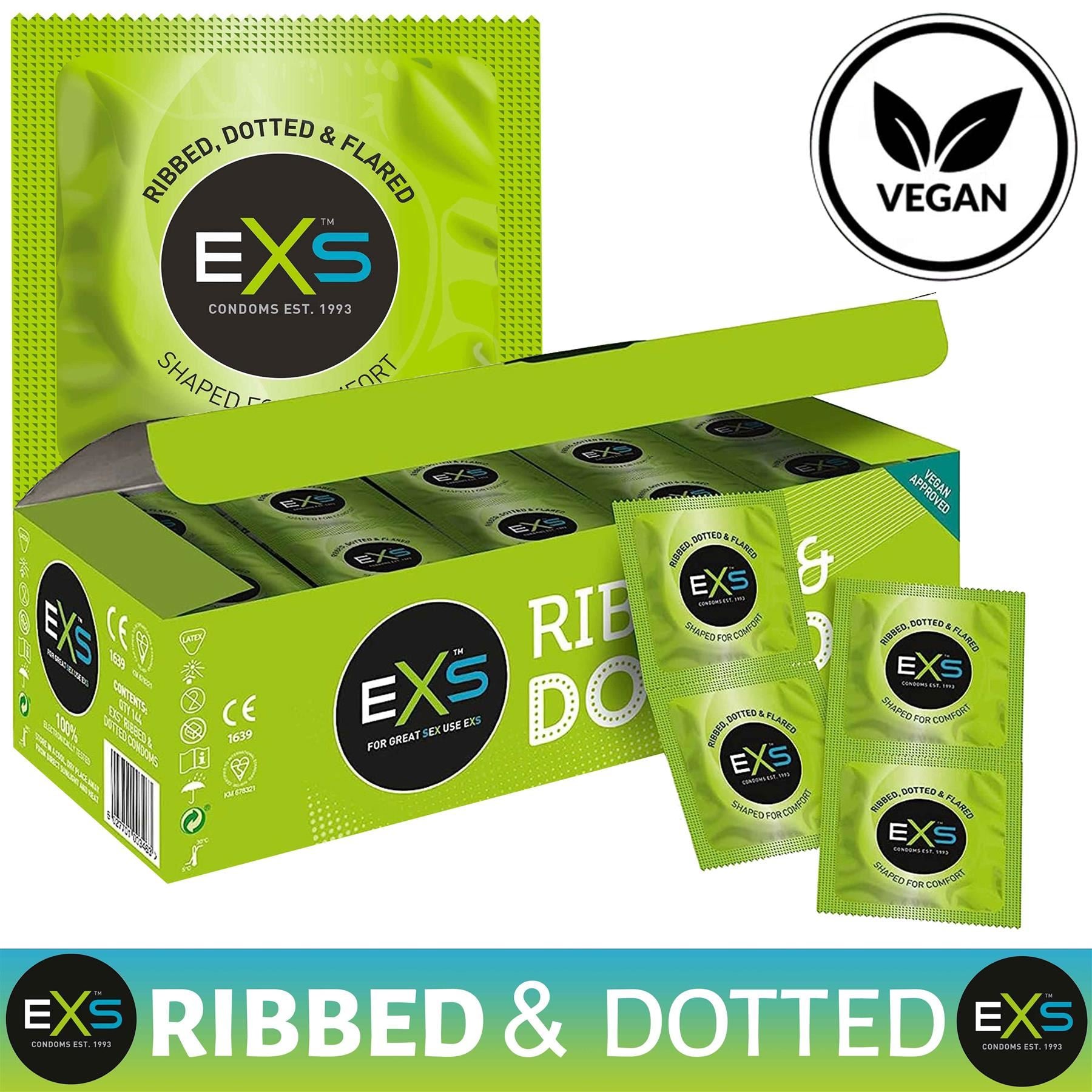 12X EXS Ribbed Condoms Male Condom