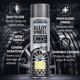 2X Alloy Wheel Silver Gloss Spray Paint 400ml