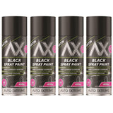 4X Auto Extreme Pro Satin Black Spray Paint 400ml
