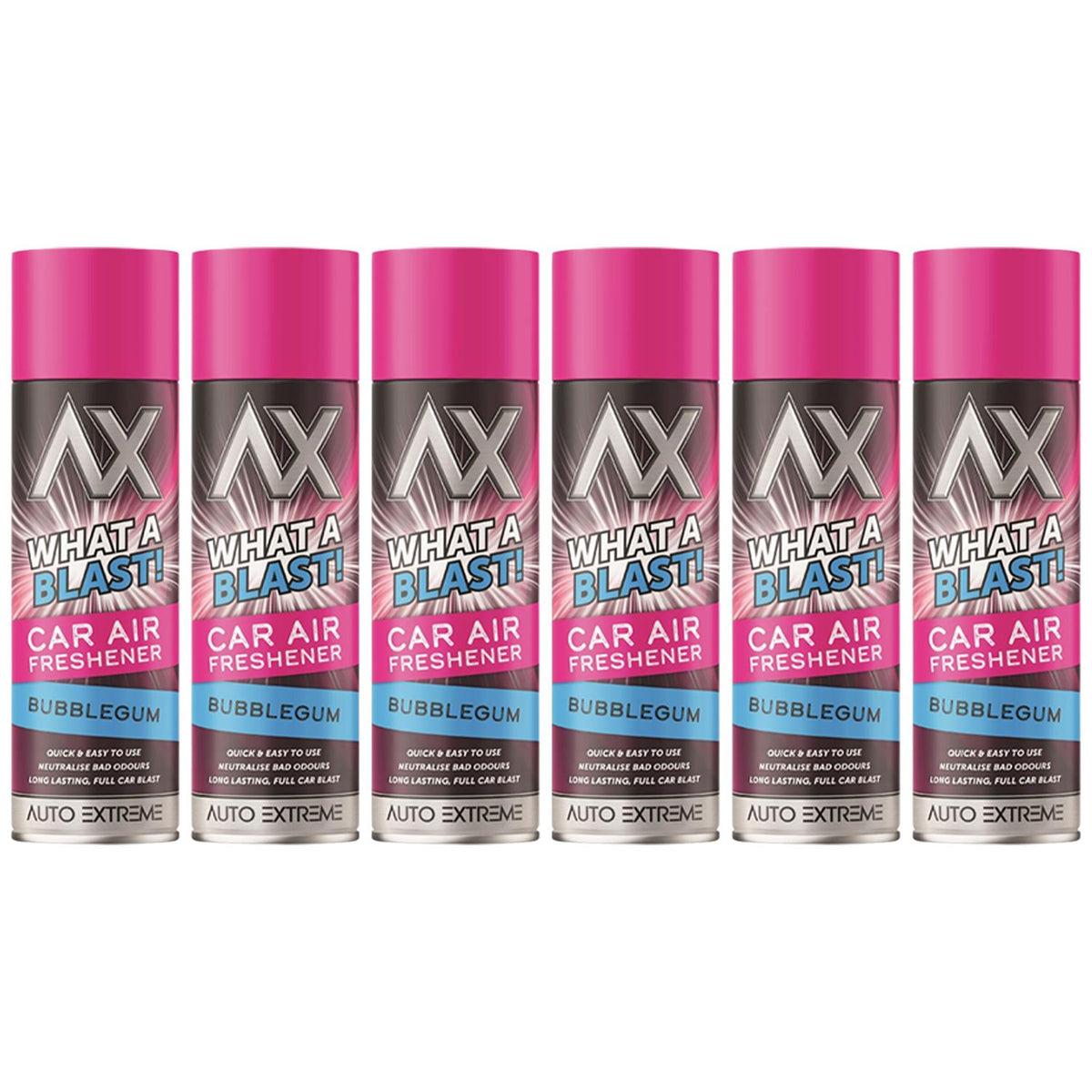 6X - What A Blast! Bubblegum Car Air Freshener Spray 500ml Car Air Freshener