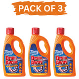 3X Drain Unblocker Liquid 400ml Kitchen Sink Bathroom Indoor Outdoor Drain Away