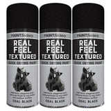 3X Paint Factory Textured Effect Black Spray Paint 400ml